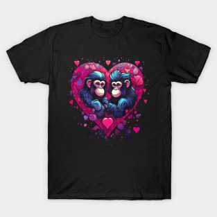 Monkey Couple Valentine T-Shirt